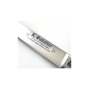 1110JA25AOL Cutit de sunca, olive, lungime 25cm, cu buzunare de aer, maner din lemn de maslin, Sabatier Authentique - Img 3