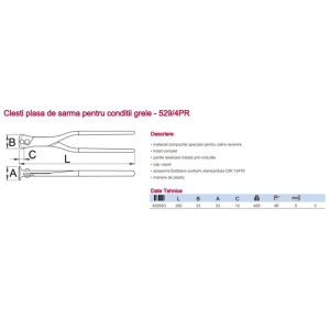 529/4PR Clesti plasa de sarma pentru conditii grele, 280 mm, Unior - Img 3