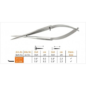 910309 Foarfeca pentru fire cu lame curbate 11 cm, Eco, Kretzer - Img 4