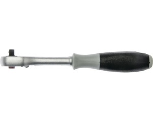 Antrenor cu clichet reversibil WGB 1/4" 140 mm, crom-vanadiu, cu pârghie de inversare - Img 2