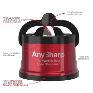 ANY - Pro Red Dispozitiv de ascutit cutite cu carcasa metalica, Pro Red, Anysharp - Img 13