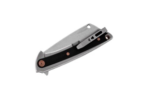 Briceag de buzunar Buck HiLine 0263GYS-B, otel D2, maner G10 si aluminiu, flipper - Img 4