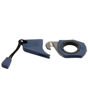 Cutit de salvare SOG Rapid Rescue Midnight Blue, cutter pentru centuri cu spargator de geam si teaca Quick-Deploy