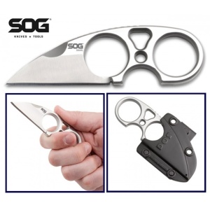 Cutit neck knife SOG Snarl, otel 9Cr18MoV, lama Sheepsfoot 58 mm - Img 5