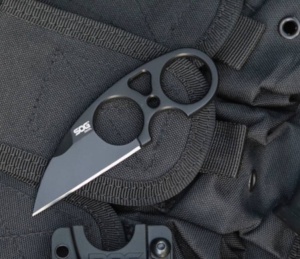 Cutit outdoor SOG Snarl Blackout, otel inoxidabil 9Cr18MoV, lama 58 mm - Img 6