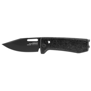 Cutit pliabil SOG Ultra XR XHP Blackout 12-63-05-57, lama Clip Point CTS XHP Black TiNi, XR Lock, Thumb Stud, maner Carbon Fiber, EDC Ultra Lightweight - Img 5