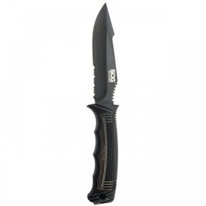 Cutit tactic SOG SEAL Strike Black TiNi, otel AUS-8, lama partial zimtata 125 mm - Img 28