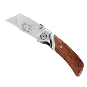 Cutit utilitar pliabil cu maner de lemn, Stanley