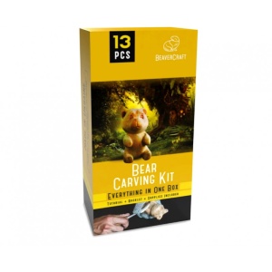 DIY05 - Kit de sculptat urs - Kit complet pentru începători, adulți, adolescenți și copii, BeaverCraft - Img 2
