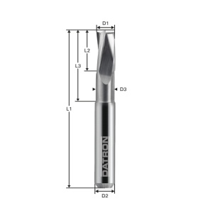 Freza cu 3 caneluri, Datron 0068055K, 5.0x6.0mm - Img 2