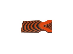 Material compozit pentru maner cutit G10 - 8 mm, SureTouch Orange Glass/Black Rubber 2/1