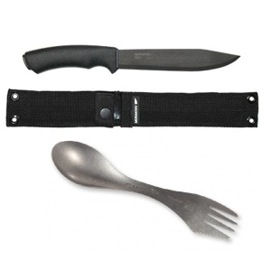 Pachet promo cutit Morakniv Pathfinder + Spork Titanium Light My Fire