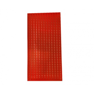 Panou perforat vertical de 500x1000 mm rosu cu set de 20 carlige plastic - Img 3