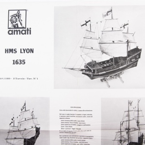 Planuri constructie navomodel, galionul HMS Lyon, Amati Italia