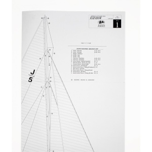 Planuri constructie navomodeli, RAINBOW - J Class Yacht - 1934, Scara 1:80, Lungime 480 mm, Amati Italia - Img 2