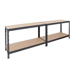 Raft metalic depozitare, 180 x 120 x 45 cm, gri, 4 polite, 250 kg/polita - Img 3