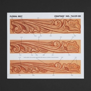 Sablon pielarie "Floral" pentru curele - Tandy Leather
