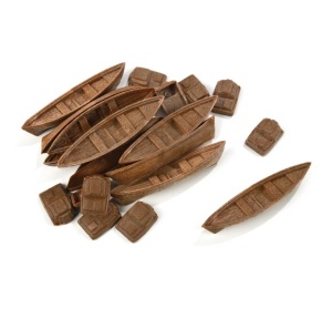 Set 2 baleniere din plastic cu cabina pentru navomodele, 65mm, Amati