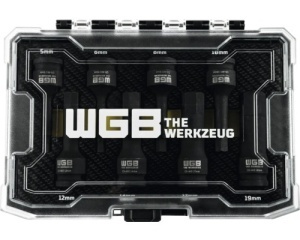 Set capete chei tubulare impact WGB 1/2" 5-19 mm, 8 piese, crom-molibden