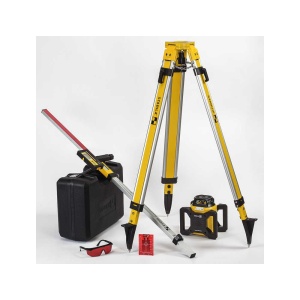 Set cu nivelă laser rotativ, trepied și riglă de 2,4 m, Stabila