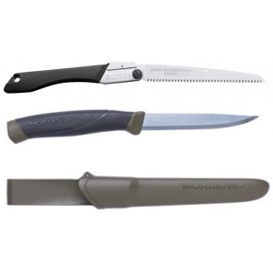 Set Cutit Companion MG (C) Si Fierastrau pliabil bushcraft, camping Silky Gomboy 240mm cu 10dinti, 30mm - Img 2