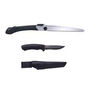 Set cutit, Morakniv Bushcraft negru SRT si fierastrau bushcraft Tajima