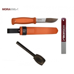 Set cutit, Morakniv Kansbol portocaliu cu diamant si amnar, Morakniv - Img 2