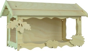 Set de constructie din lemn „Cuib de pasari 1” debitat cu laser Pebaro