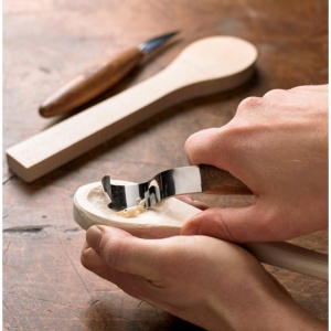 Set lingura subtire si spatula de cioplit din lemn de cires - Img 9