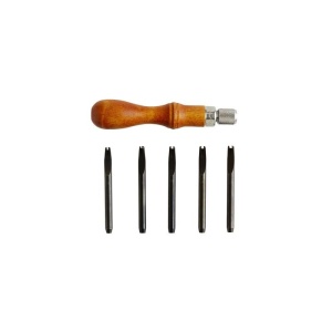 Set tesire margini piele naturala 5 in 1, Tandy Leather - Img 2