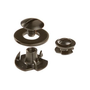 Surub cu piulita negru, set 4 buc. Tandy Leather - Img 2