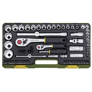 Trusa completa, versiune in Inch, cu chei tubulare de 1/4" si 1/2", Proxxon 23294, 65 piese