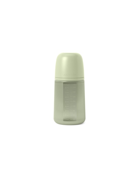 Biberon din silicon, 240ml, Colour Essence SX Pro debit mediu, verde