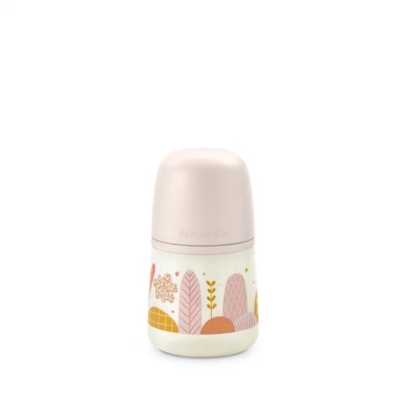 Biberon 150 ml tetină fiziologică SX Pro debit lent roz Dreams