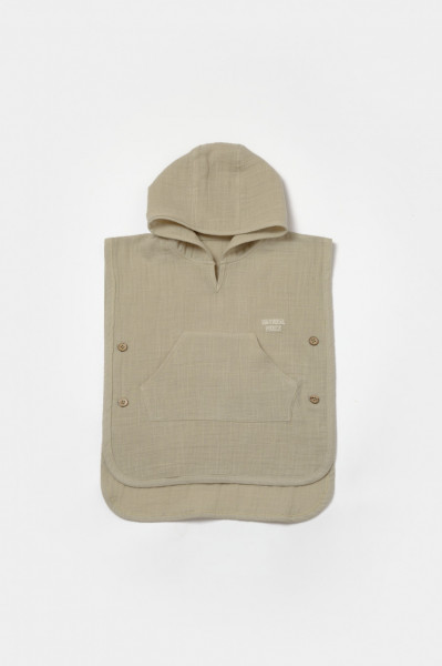 Prosop plaja - poncho copii din muselina absorbanta, Verde, BabyCosy