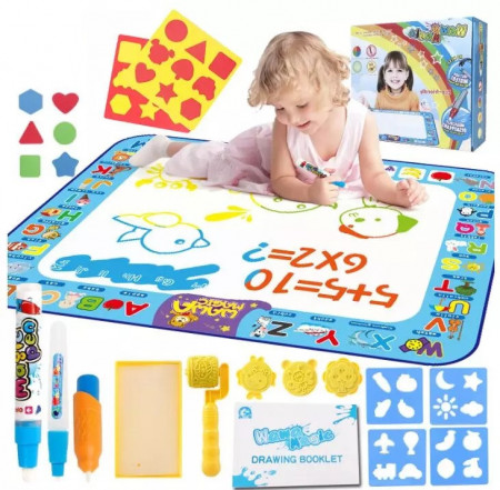 Covorasul Magic Drool - 100x80cm - Jucarie educativa de colorat cu apa Drool