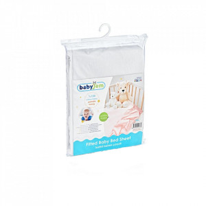 Cearceaf din bumbac cu elastic BabyJem - Img 2