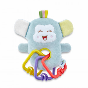 Jucarie din plus pentru bebelusi cu inele dentitie Funny Monkey BabyJem - Img 2