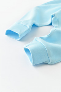 Pantaloni Bebe Unisex din bumbac organic Bleu BabyCosy - Img 5