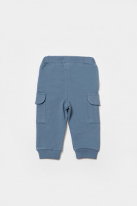 Pantaloni cu buzunare laterale, Two thread, 100%bumbac organic - Indigo, BabyCosy