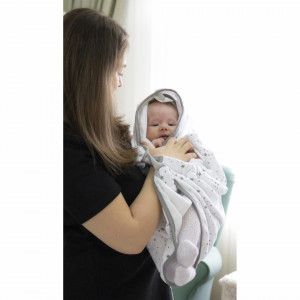 Paturica cu sistem multifunctional BabyJem Carrier Alb pentru transport bebelusi - Img 9