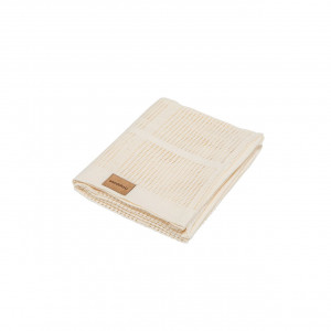 Paturica nou nascut Skiddou Lindi, 100% bumbac, Crem, 75x100cm - Img 2