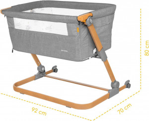 Patut 3 in 1 co-sleeping Skiddou Natt, Normandic Wood, Wood-gri - Img 12