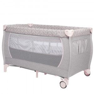 Patut de calatorie pliabil Skiddou Lunar, 2 nivele, Keep Pink, Roz - Img 6