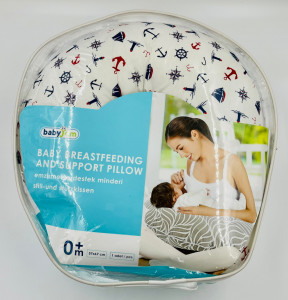 Perna pentru alaptat 2 in 1 Nursing Pillow Marine, BabyJem - Img 4
