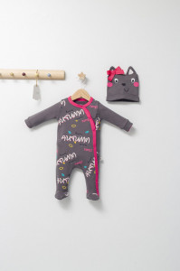 Salopeta cu caciulita pentru bebelusi Colorful autum, Tongs baby