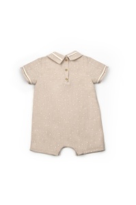 Salopeta cu guler TeddyBear, BabyCosy, 100% bumbac organic