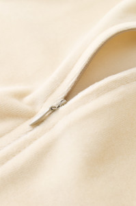 Salopeta cu maneca lunga si fermoar din 80%bumbac organic si 20% poliester -Crem, BabyCosy - Img 5