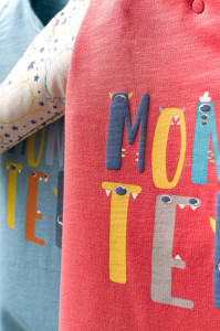 Salopeta pentru bebelusi cu botosei Monster, Tongs baby - Img 3