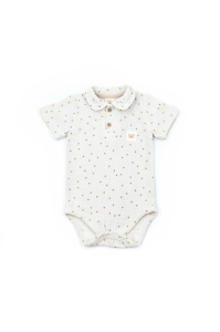Set 2 body-uri cu guler TeddyBear, BabyCosy, 100% bumbac